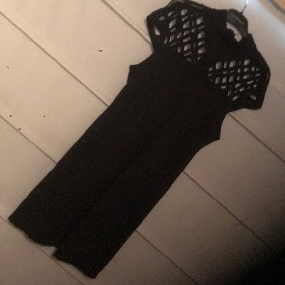 Black Open Top Dress - Picture 1 of 2